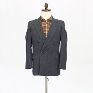 Belvest 36S Gray Blazer Sport Coat Jacket Double-Breasted Herringbone Y605